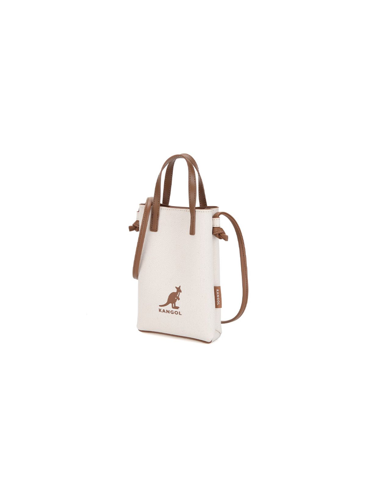 캉골(KANGOL) 듀오 캔버스 미니 크로스백 3218 아이보리