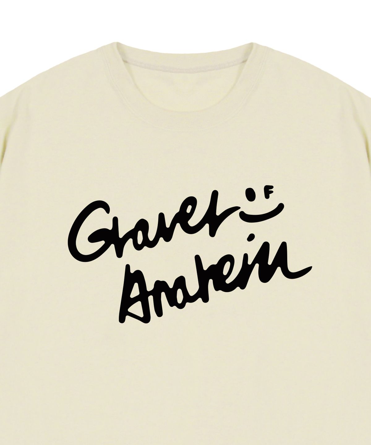 그레이버(GRAVER) [UNISEX]드로잉 로고 스마일 반팔티_샌드베이지