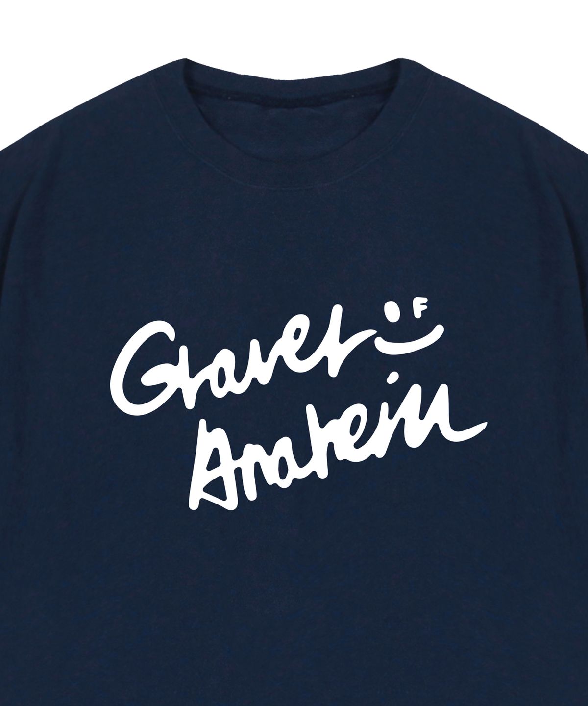 그레이버(GRAVER) [UNISEX]드로잉 로고 스마일 반팔티_네이비