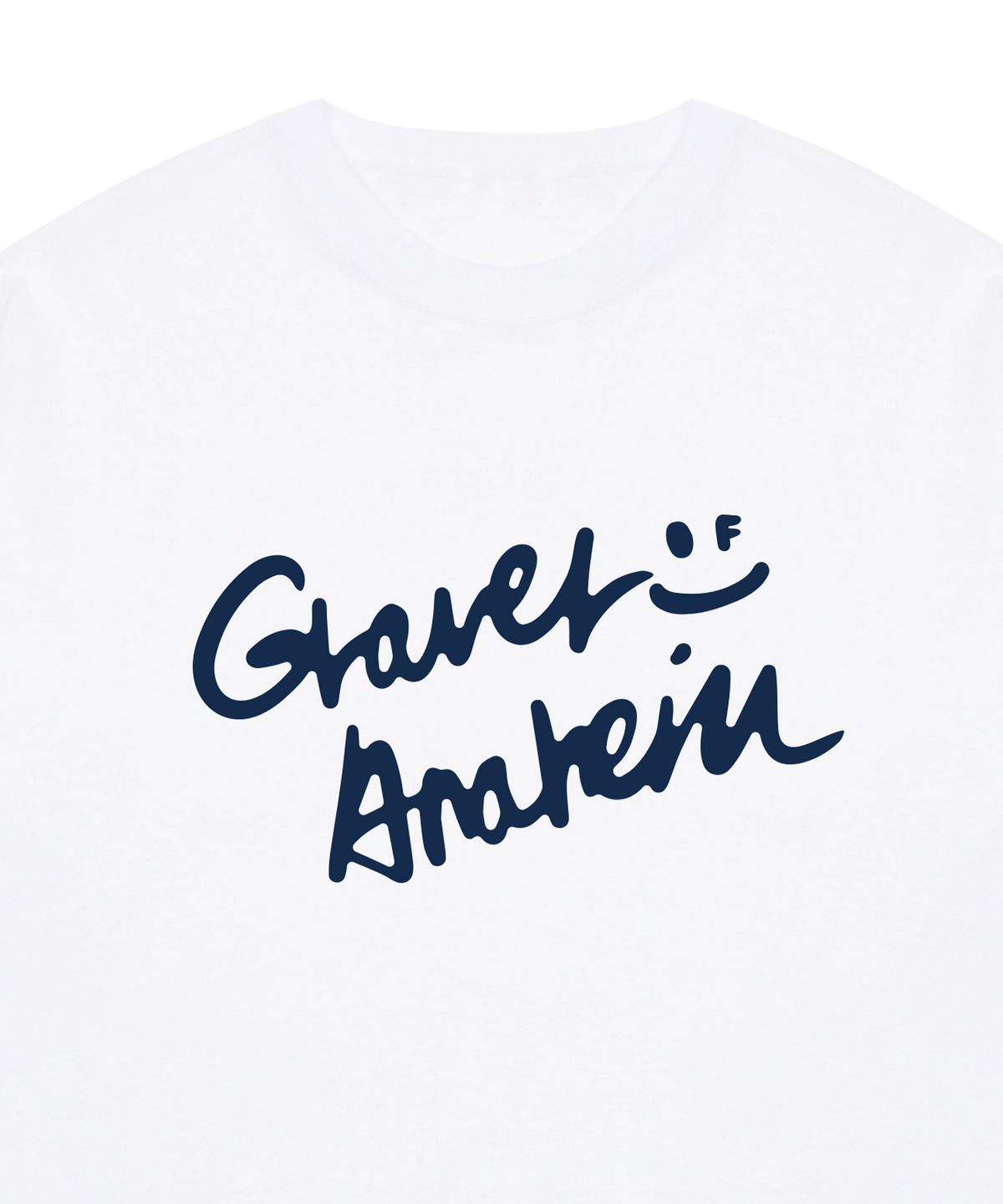 그레이버(GRAVER) [UNISEX]드로잉 로고 스마일 반팔티_화이트