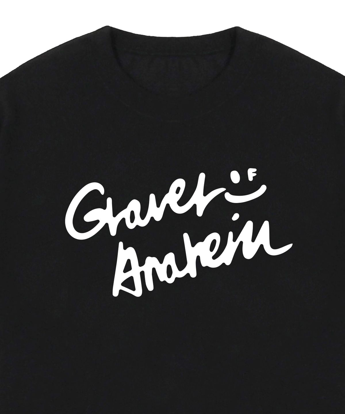 그레이버(GRAVER) [UNISEX]드로잉 로고 스마일 반팔티_블랙