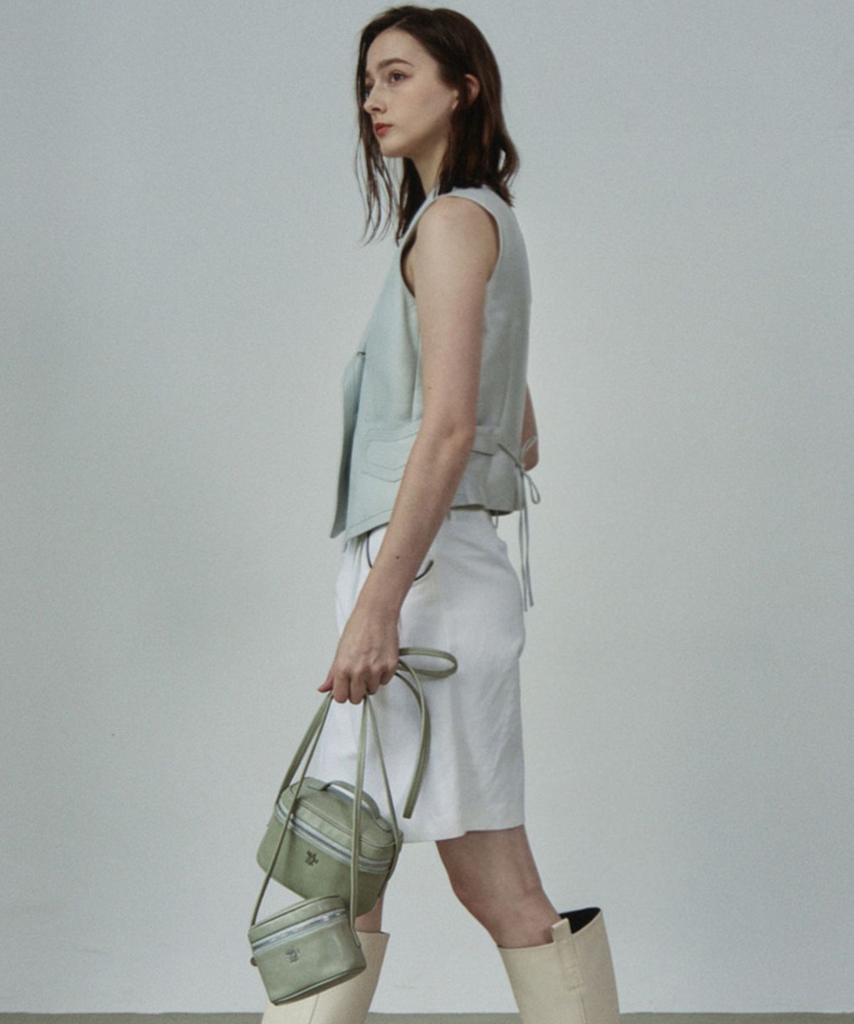 메종246(MAISON246) MOE COSMETIC MINI BAG-GRAY