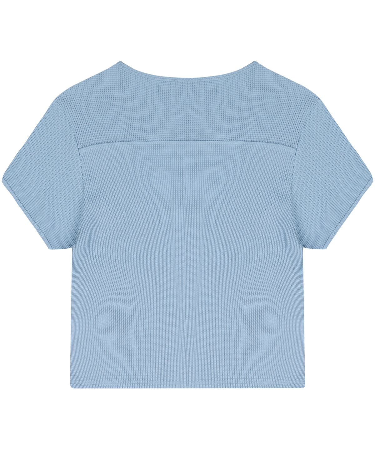 하드코어 해피니스(HARDCORE HAPPINESS) SIGNATURE WAFFLE CROP TEE_SKY BLUE