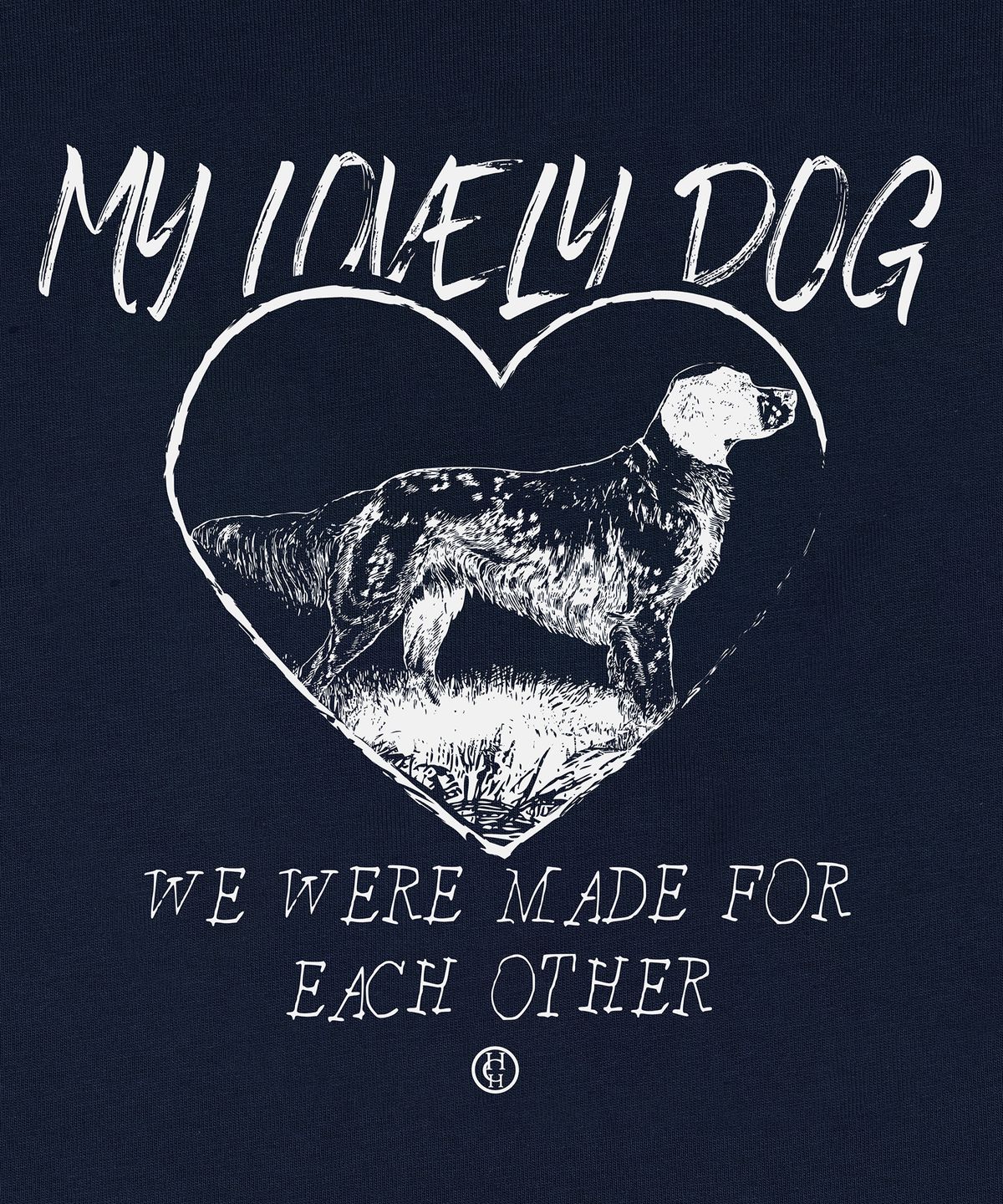 하드코어 해피니스(HARDCORE HAPPINESS) MY LOVELY DOG TEE_NAVY