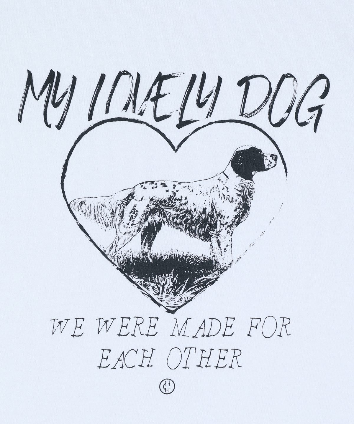 하드코어 해피니스(HARDCORE HAPPINESS) MY LOVELY DOG TEE_WHITE