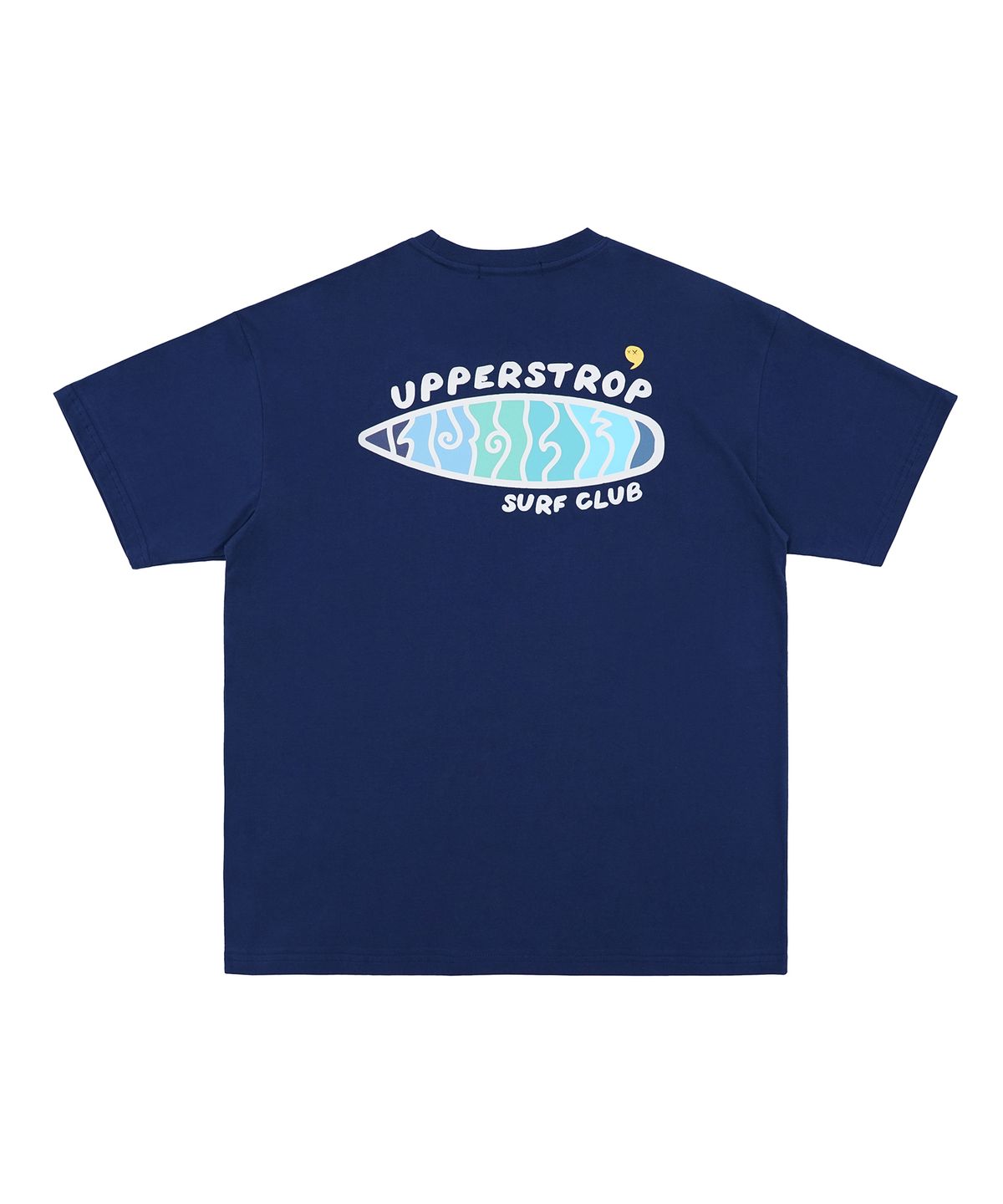 어퍼스트롭(UPPERSTROP) [UP9606] SURF CLUB 보드 그래픽 티셔츠 네이비