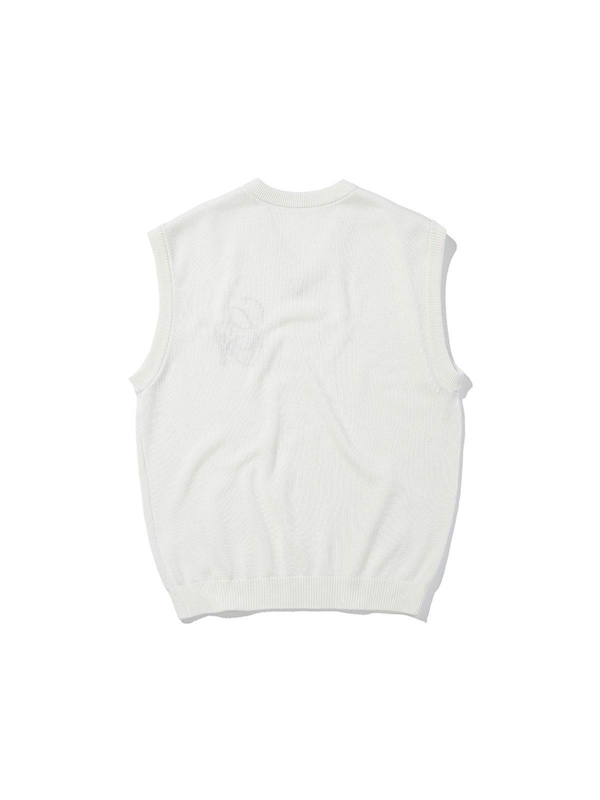 클럽액티비티(CLUBACTIVITY) CA Logo Knit Vest Ivory