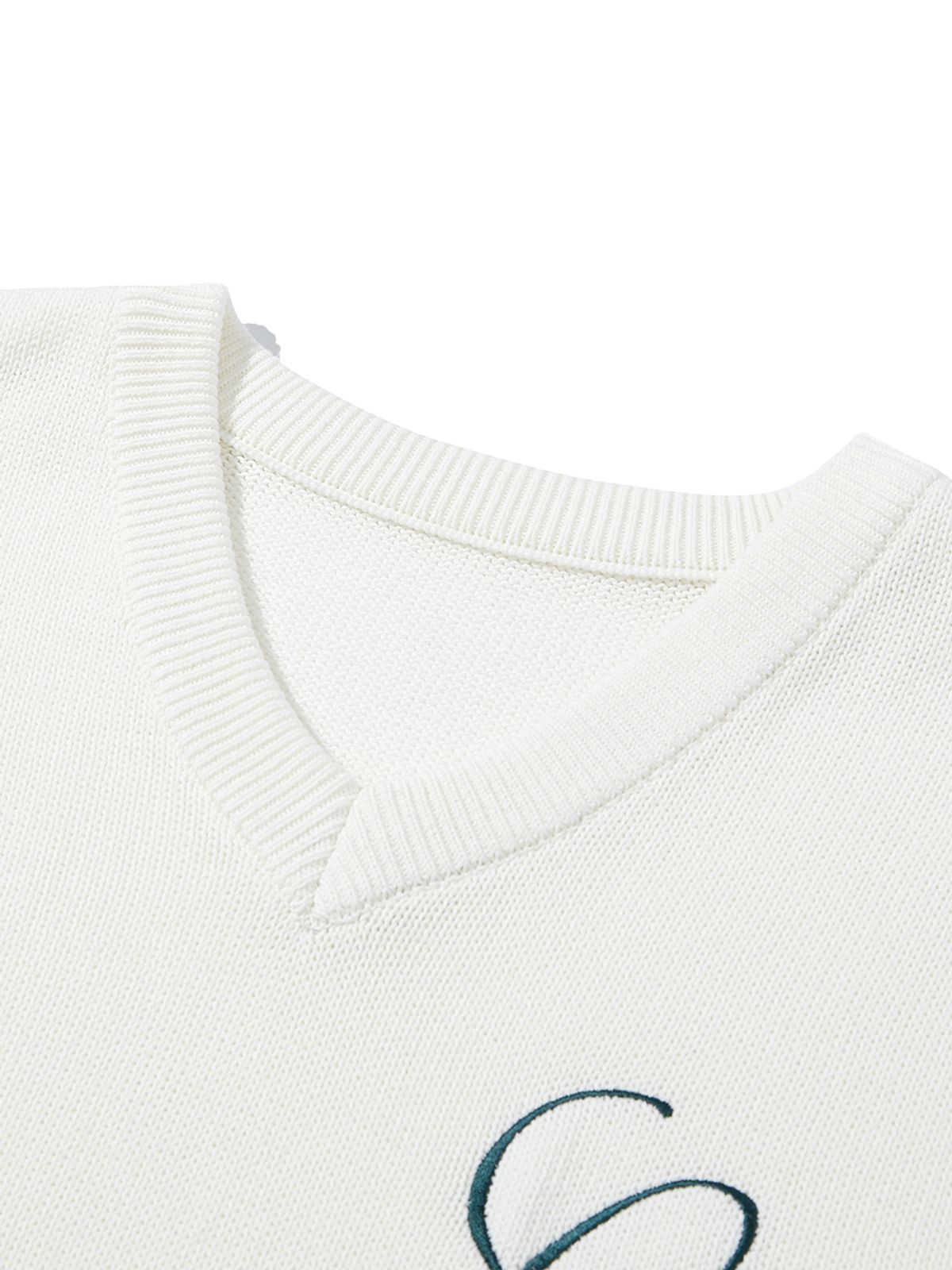 클럽액티비티(CLUBACTIVITY) CA Logo Knit Vest Ivory