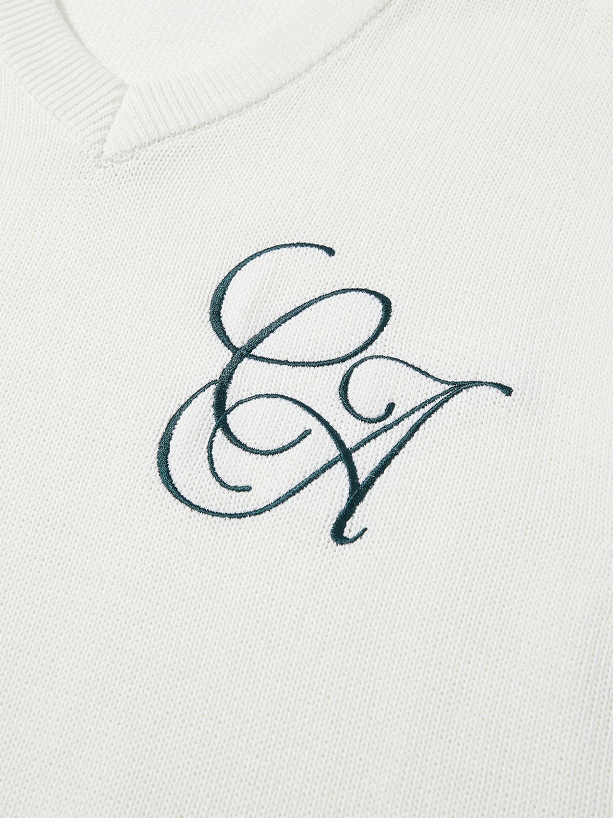 클럽액티비티(CLUBACTIVITY) CA Logo Knit Vest Ivory