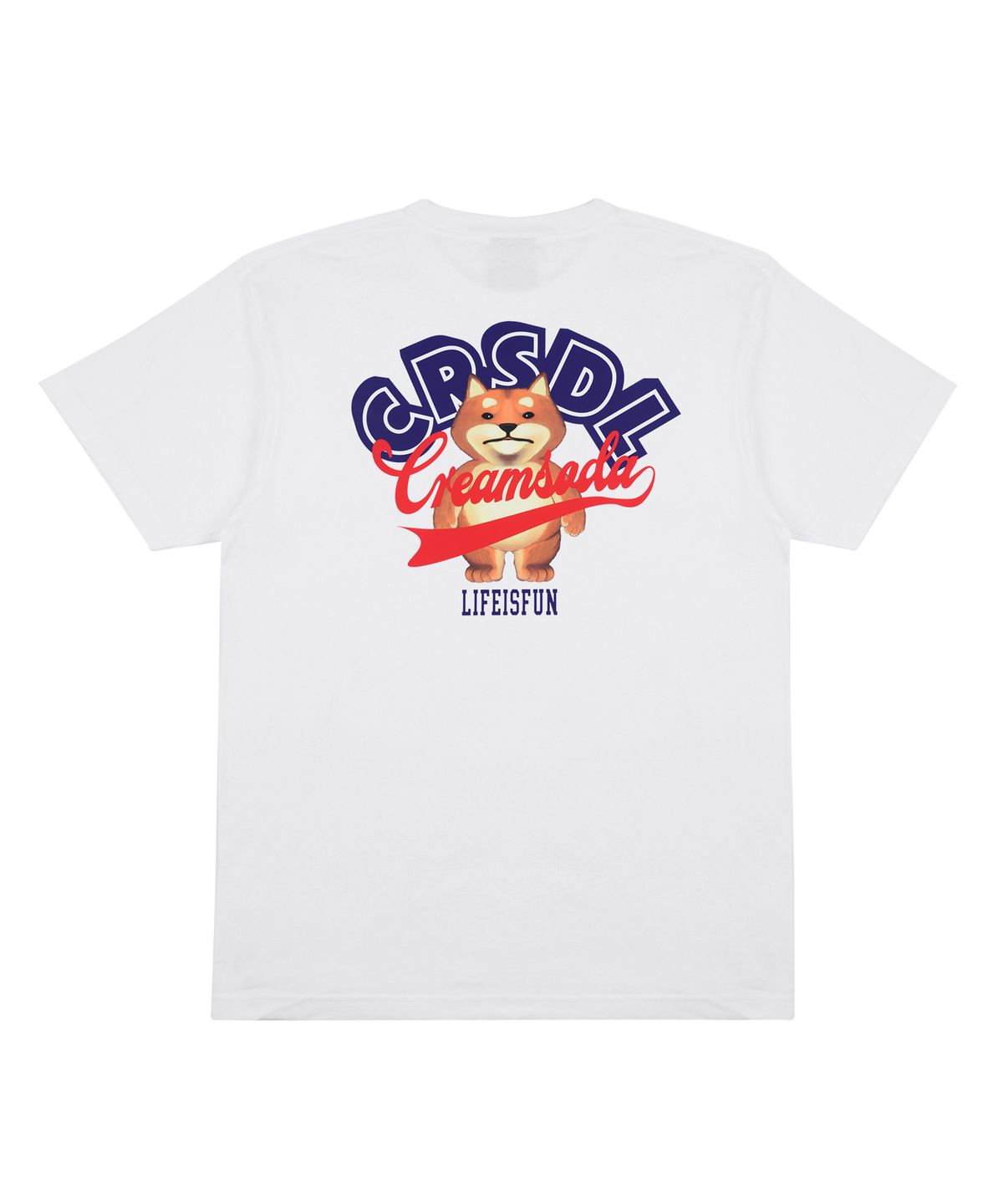 크림소다랩(CREAM SODA LAB) 스택 업 파쿠 반팔티 화이트 블루