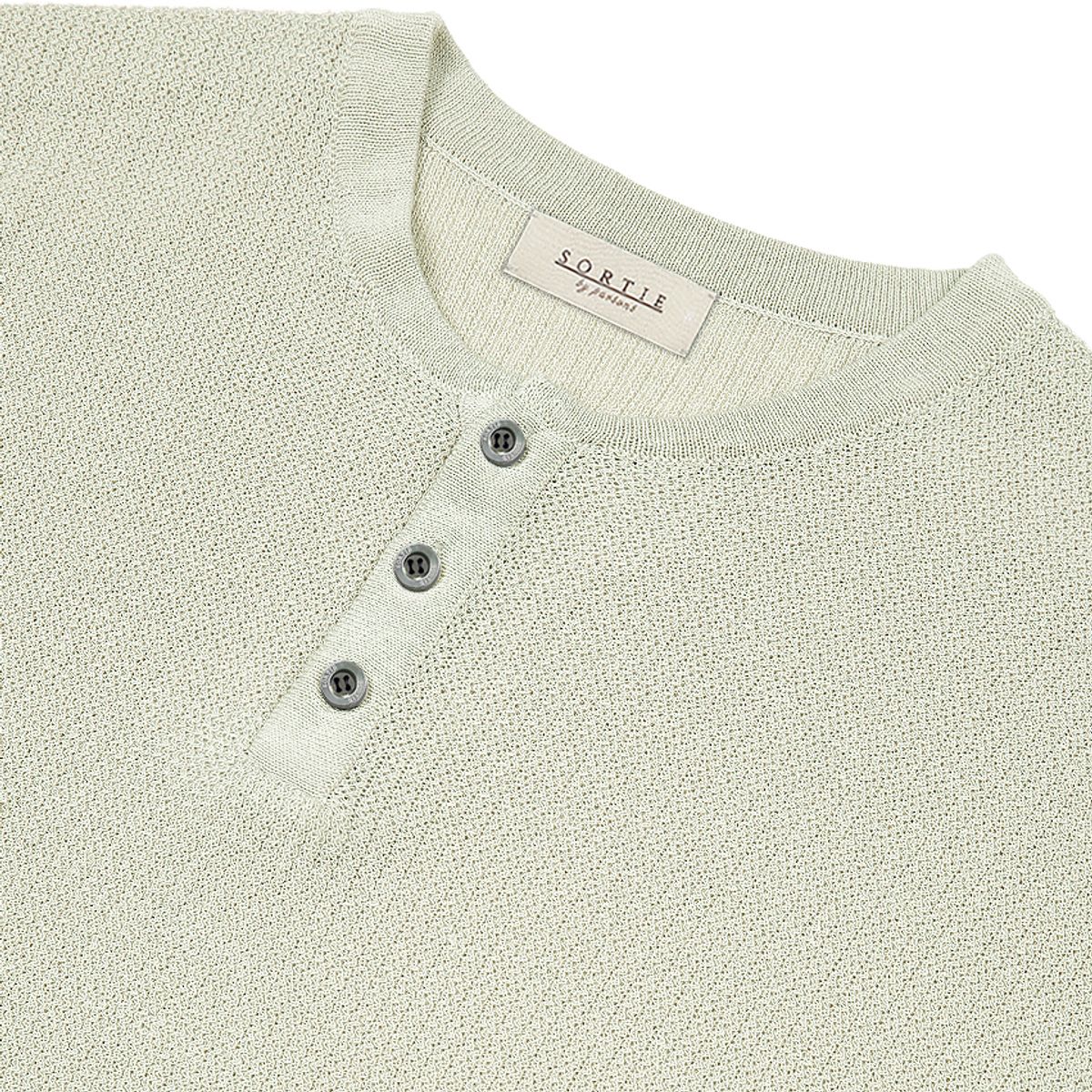 솔티(SORTIE) Texture Henly neck Knit (Oatmeal)