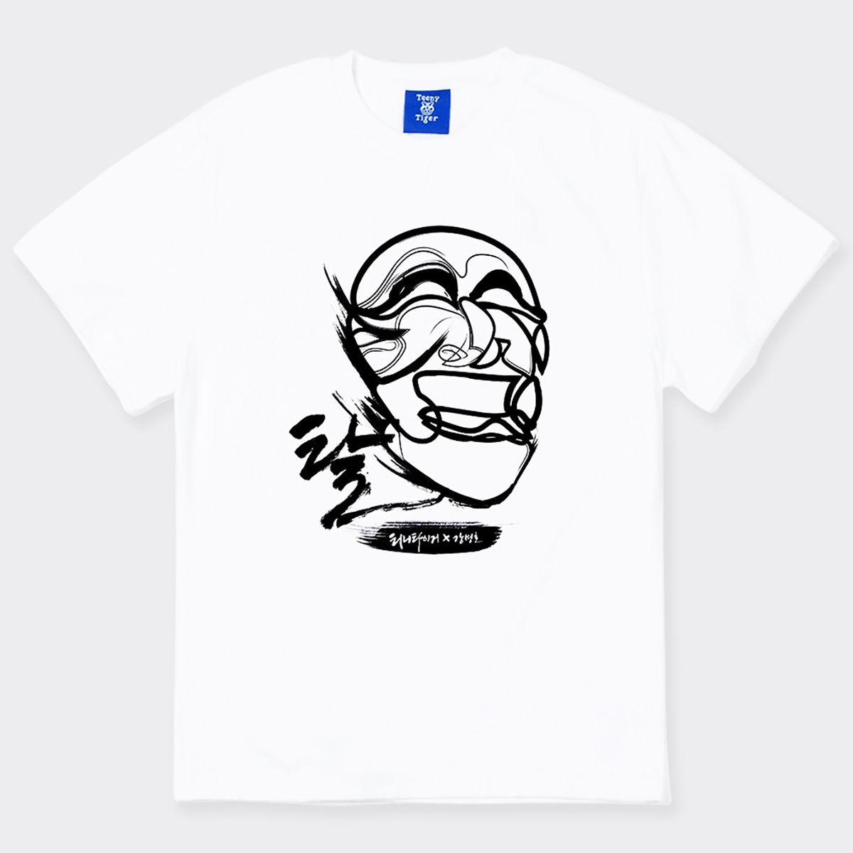 티니타이거(TEENYTIGER) Korea traditional Hahoetal short sleeve t-shirts (White)