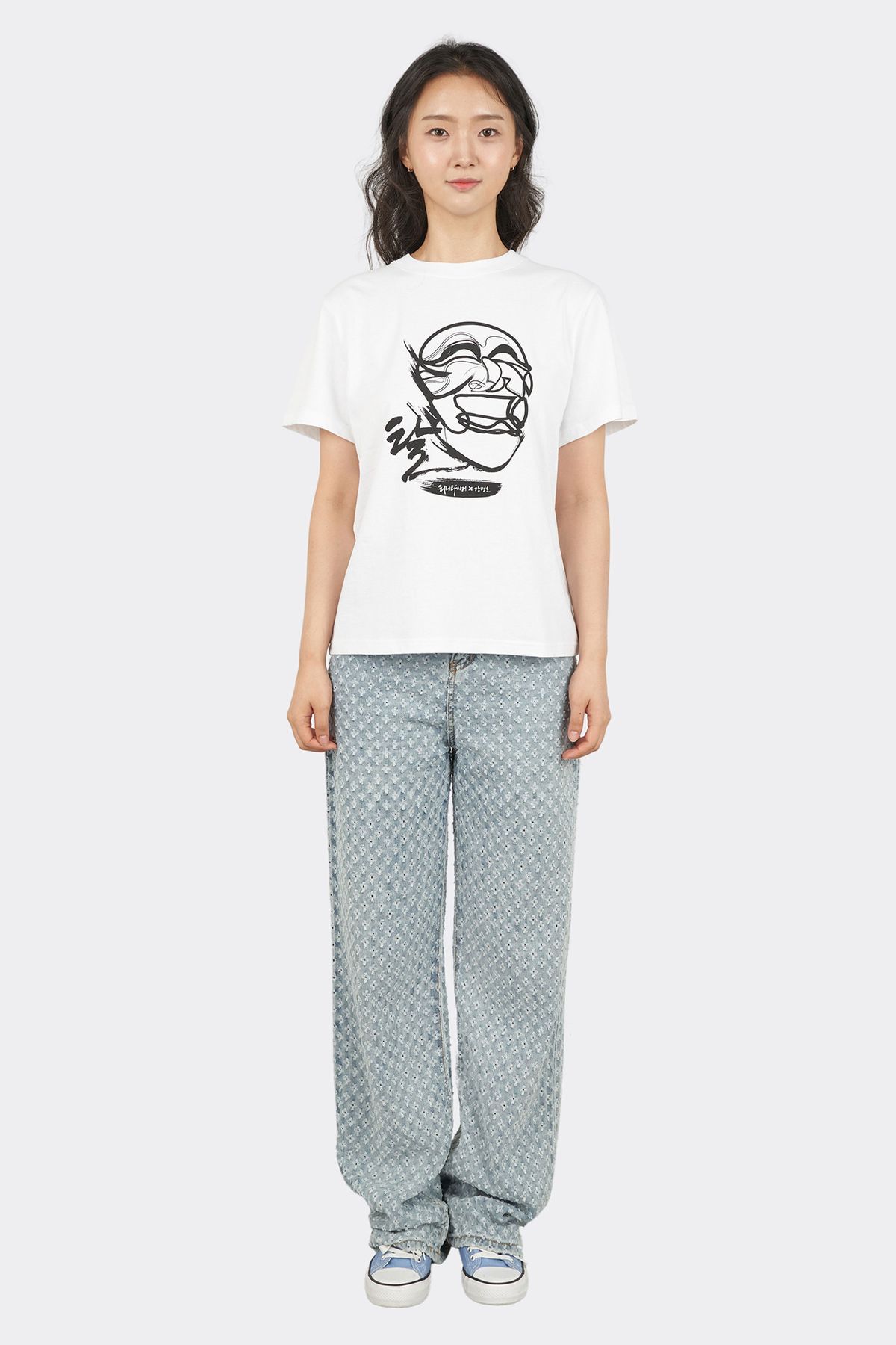 티니타이거(TEENYTIGER) Korea traditional Hahoetal short sleeve t-shirts (White)