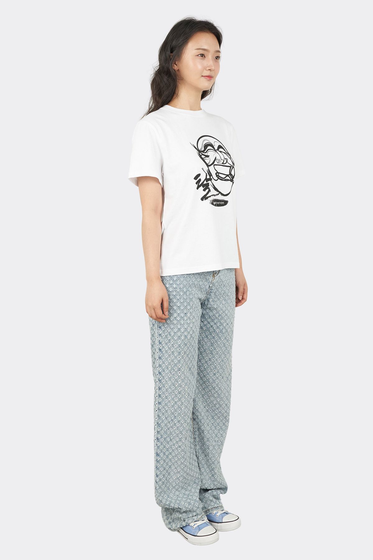 티니타이거(TEENYTIGER) Korea traditional Hahoetal short sleeve t-shirts (White)
