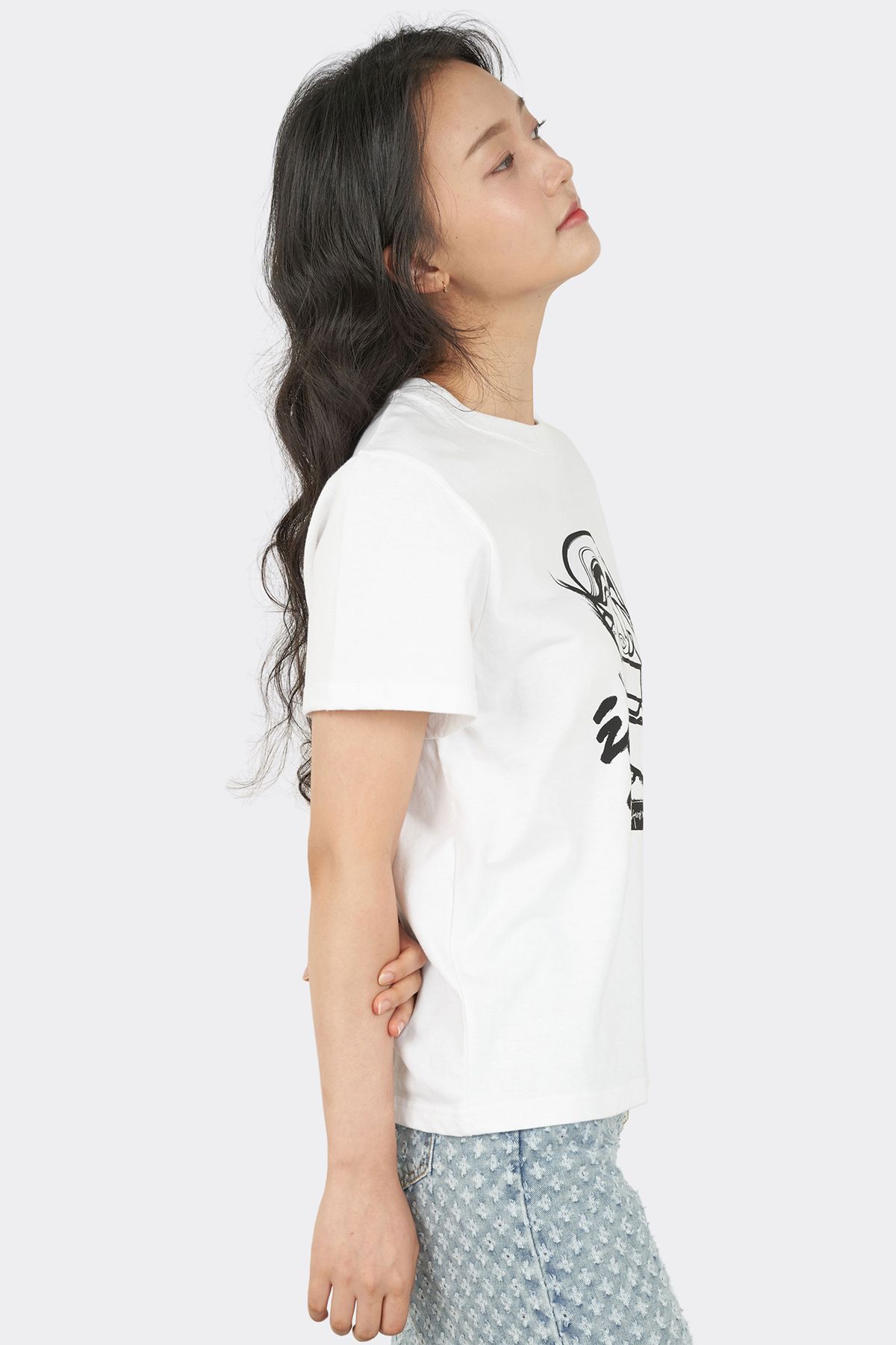 티니타이거(TEENYTIGER) Korea traditional Hahoetal short sleeve t-shirts (White)