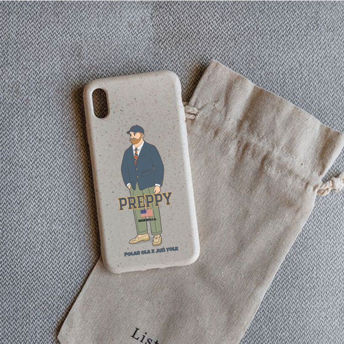 폴라올라(POLAROLA) 생분해성 핸드폰 케이스 Preppy USA
