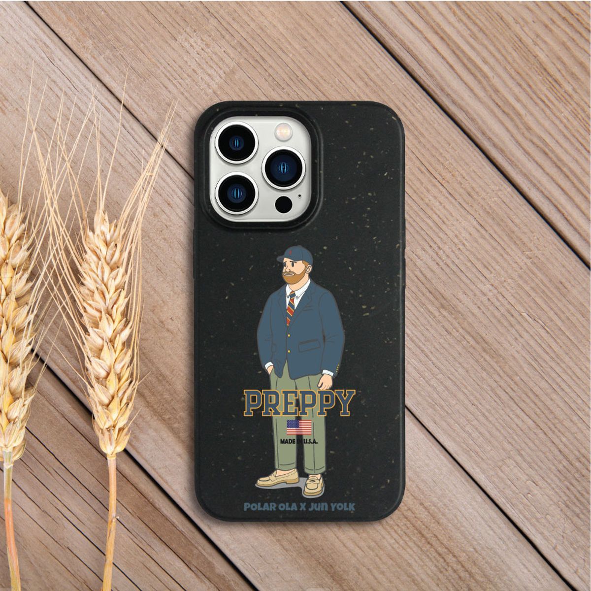 폴라올라(POLAROLA) 생분해성 핸드폰 케이스 Preppy USA
