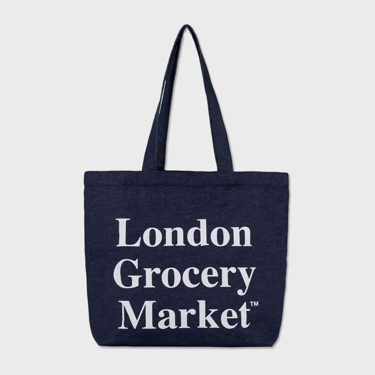 런던그로서리마켓(LONDON GROCERY MARKET) Cotton Market Bag (Denim)