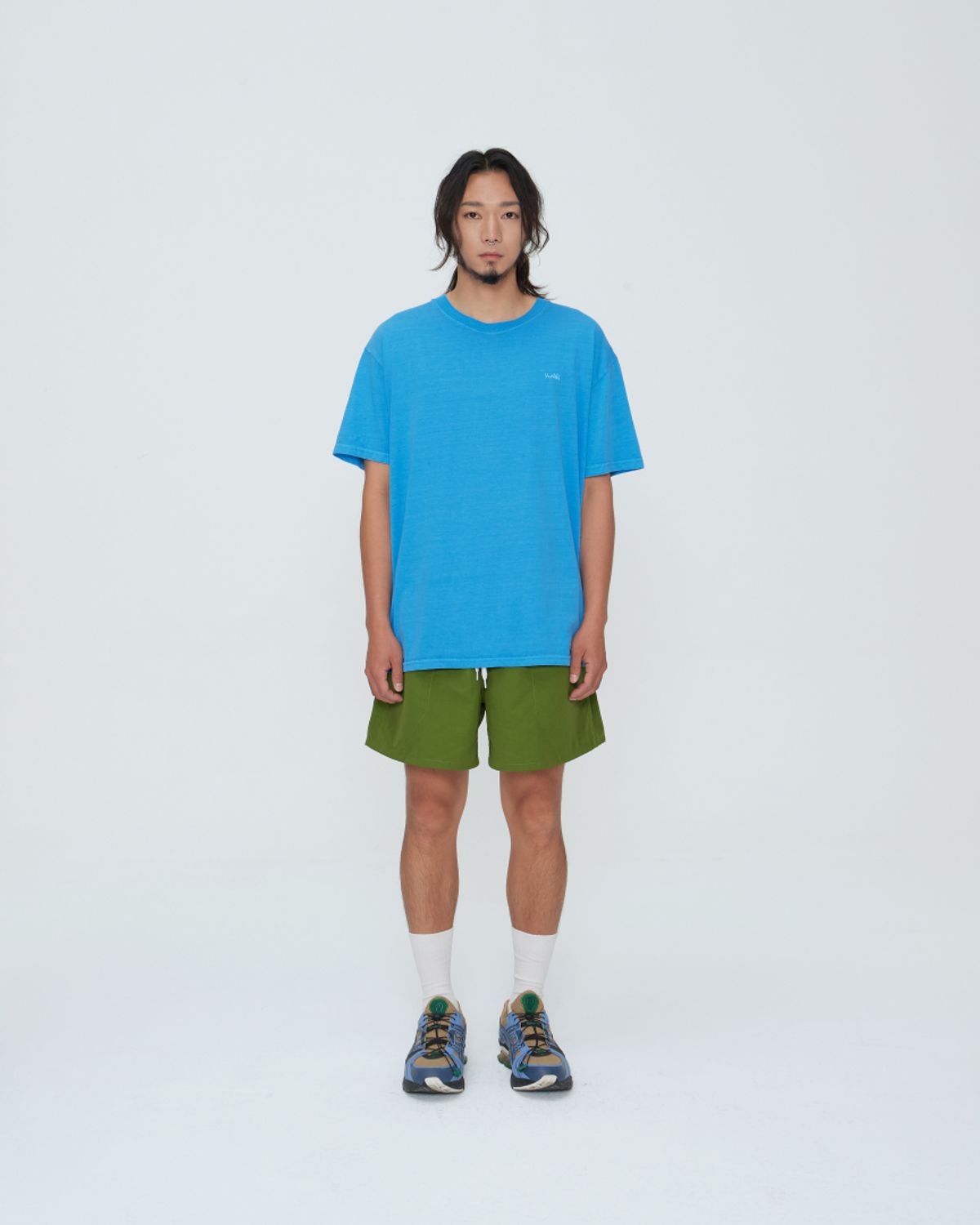 쿤타치(KUNTACH) P.H.B.Y Pigment dyed ShortSleeve [sky blue]