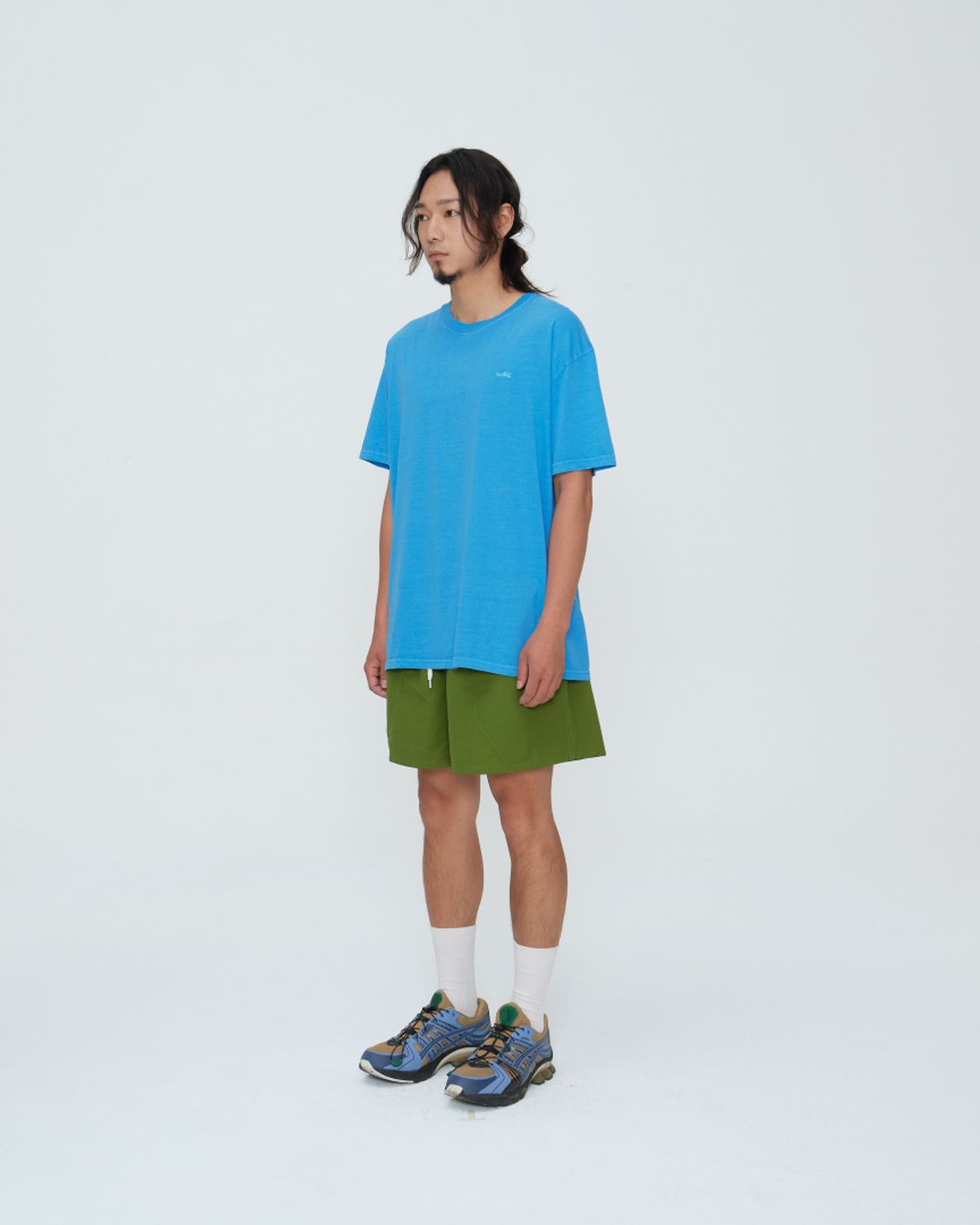 쿤타치(KUNTACH) P.H.B.Y Pigment dyed ShortSleeve [sky blue]