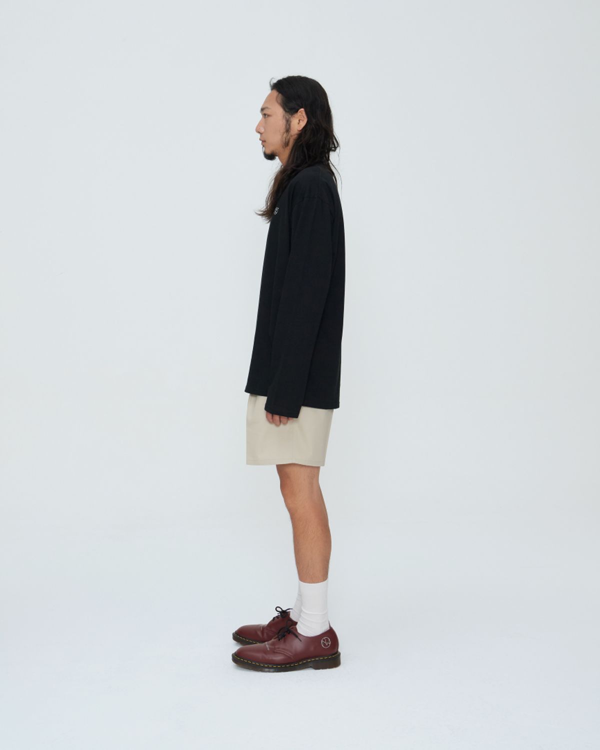 쿤타치(KUNTACH) Embroidered basic logo LongSleeve[black]