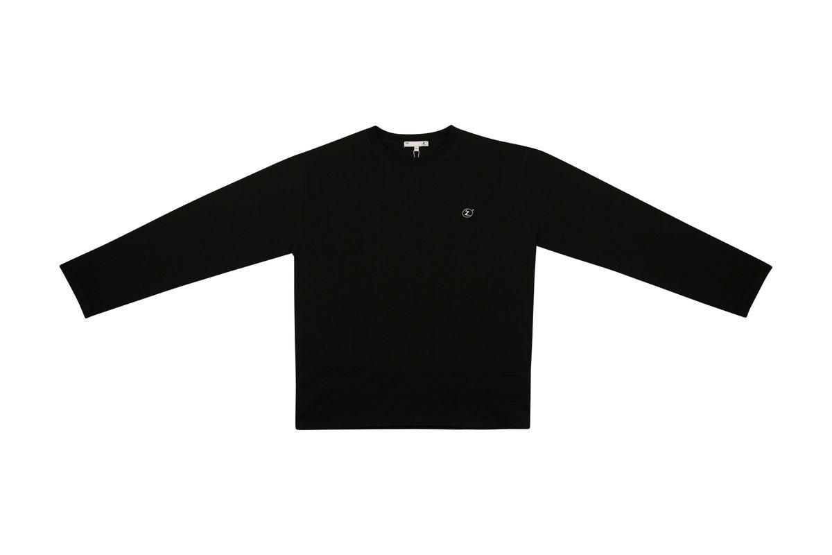 쿤타치(KUNTACH) Embroidered basic logo LongSleeve[black]