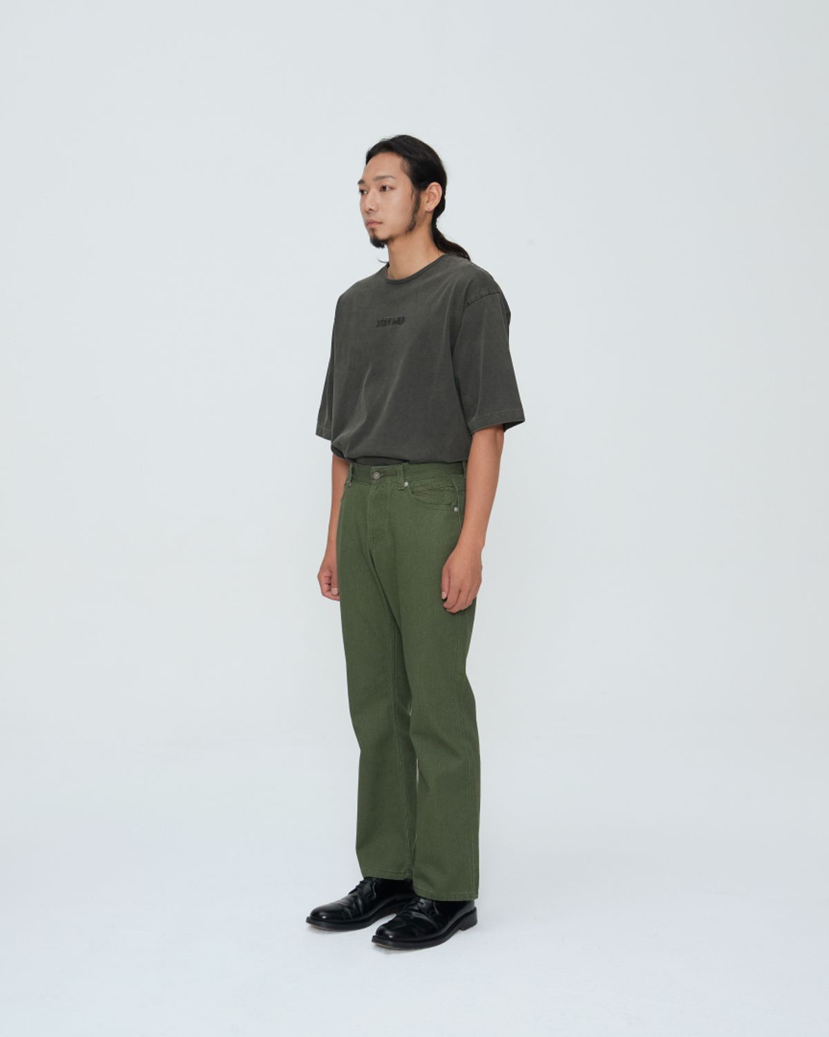 쿤타치(KUNTACH) Embroidered STAY WILD Pigment dyed ShortSleeve