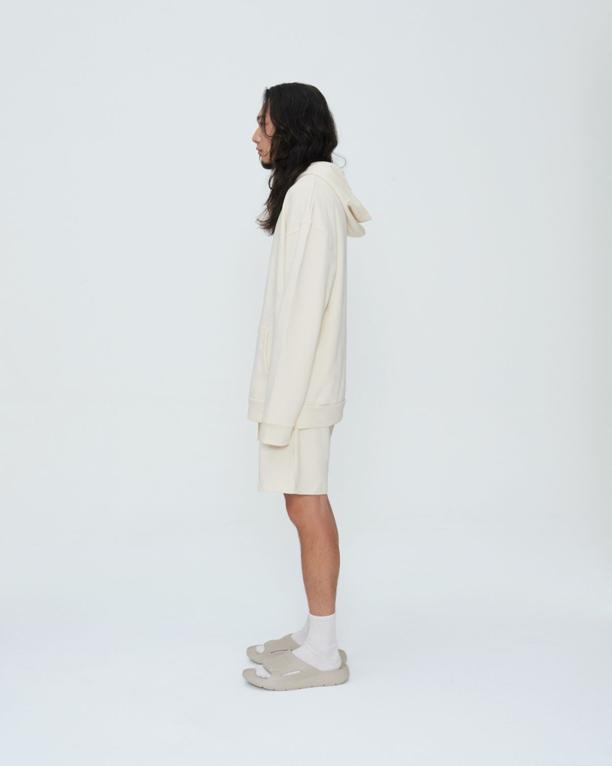 쿤타치(KUNTACH) IVORY Organic Plain Hoody