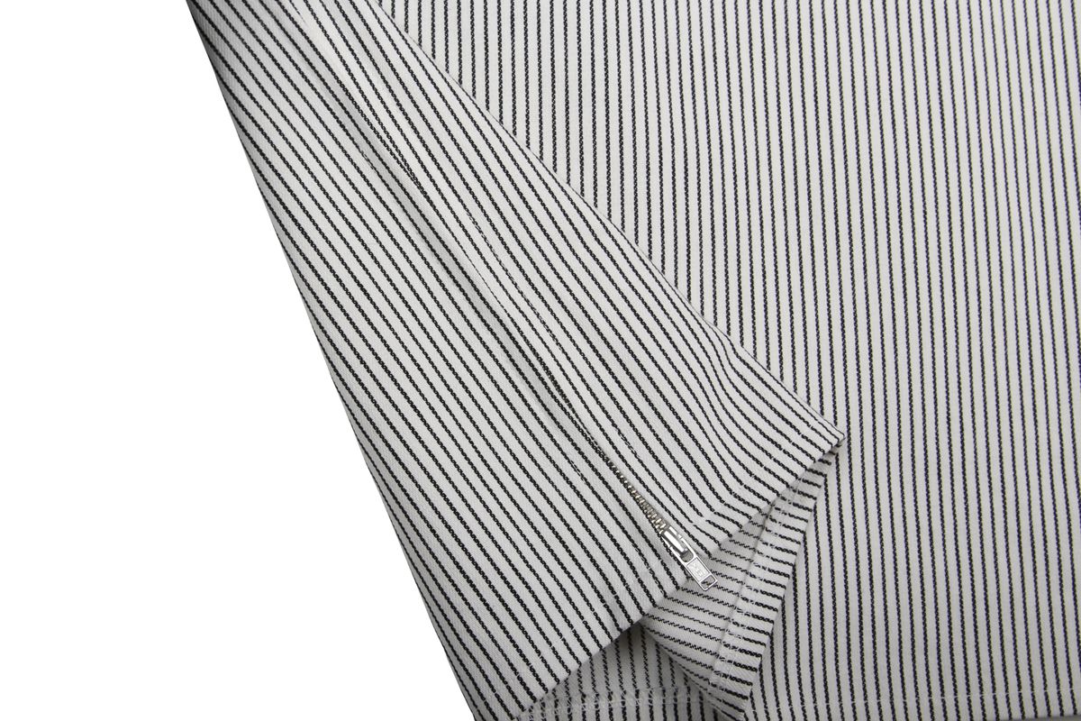 쿤타치(KUNTACH) HICKORY Side Anorack WORK SHIRT [OFF WIHTE]