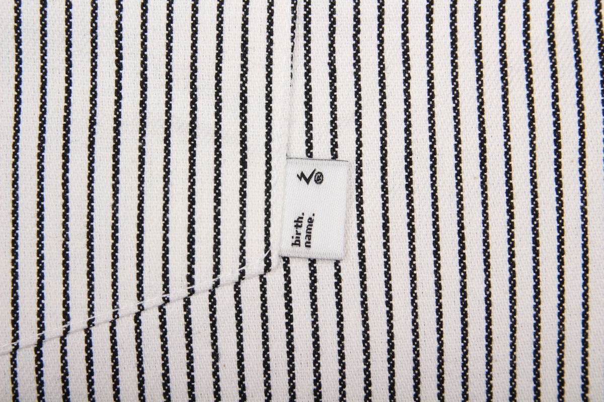 쿤타치(KUNTACH) HICKORY Side Anorack WORK SHIRT [OFF WIHTE]