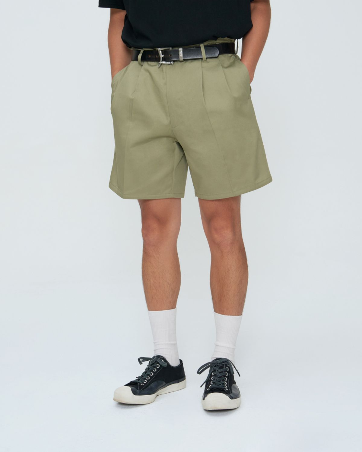 쿤타치(KUNTACH) Classic GABARDINE shorts[olive green]