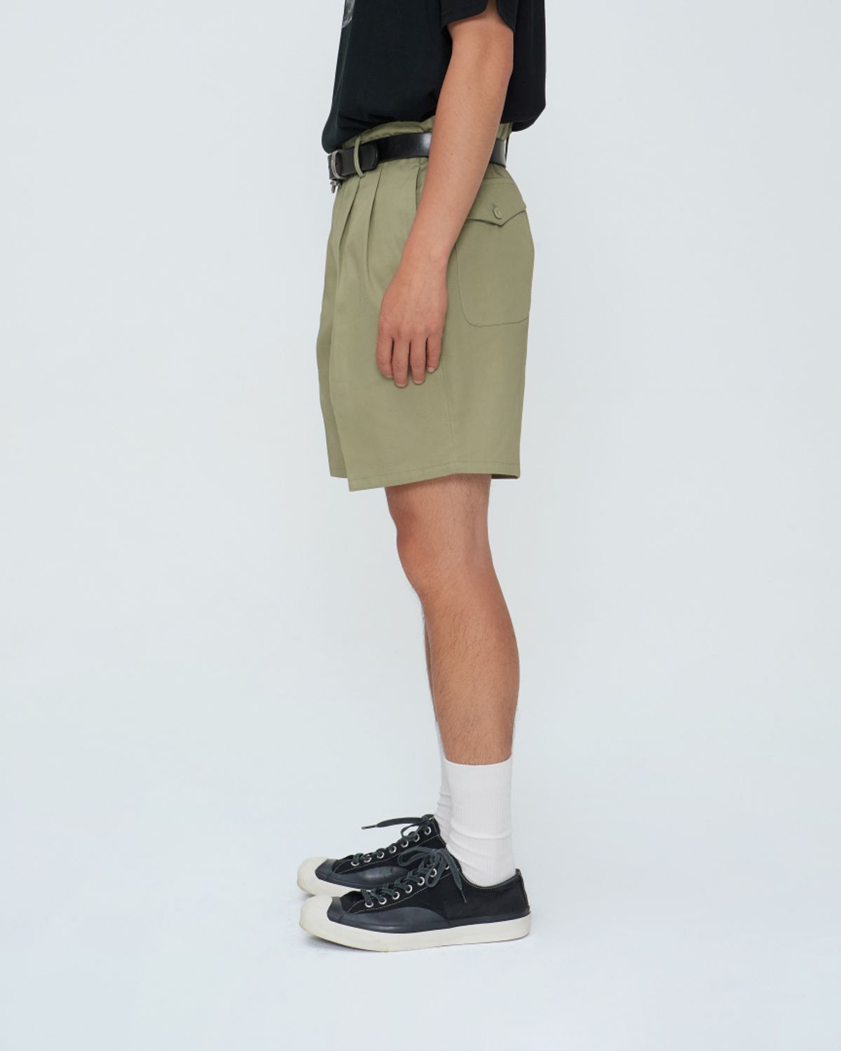 쿤타치(KUNTACH) Classic GABARDINE shorts[olive green]