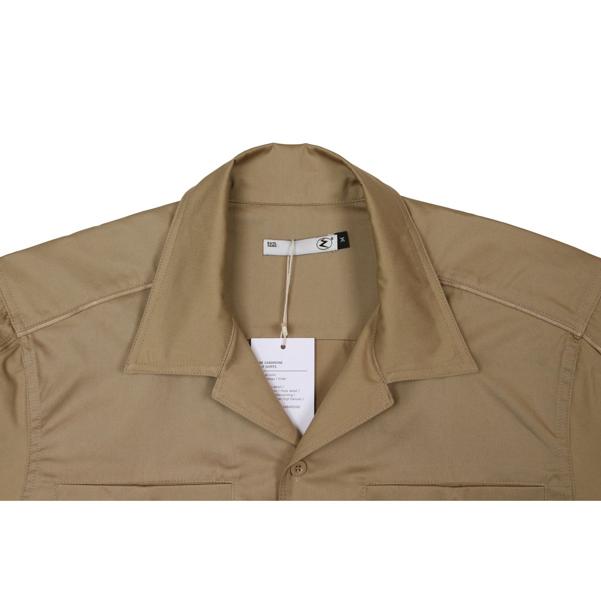 쿤타치(KUNTACH) Line GABARDINE Half Shirts[camel brown]
