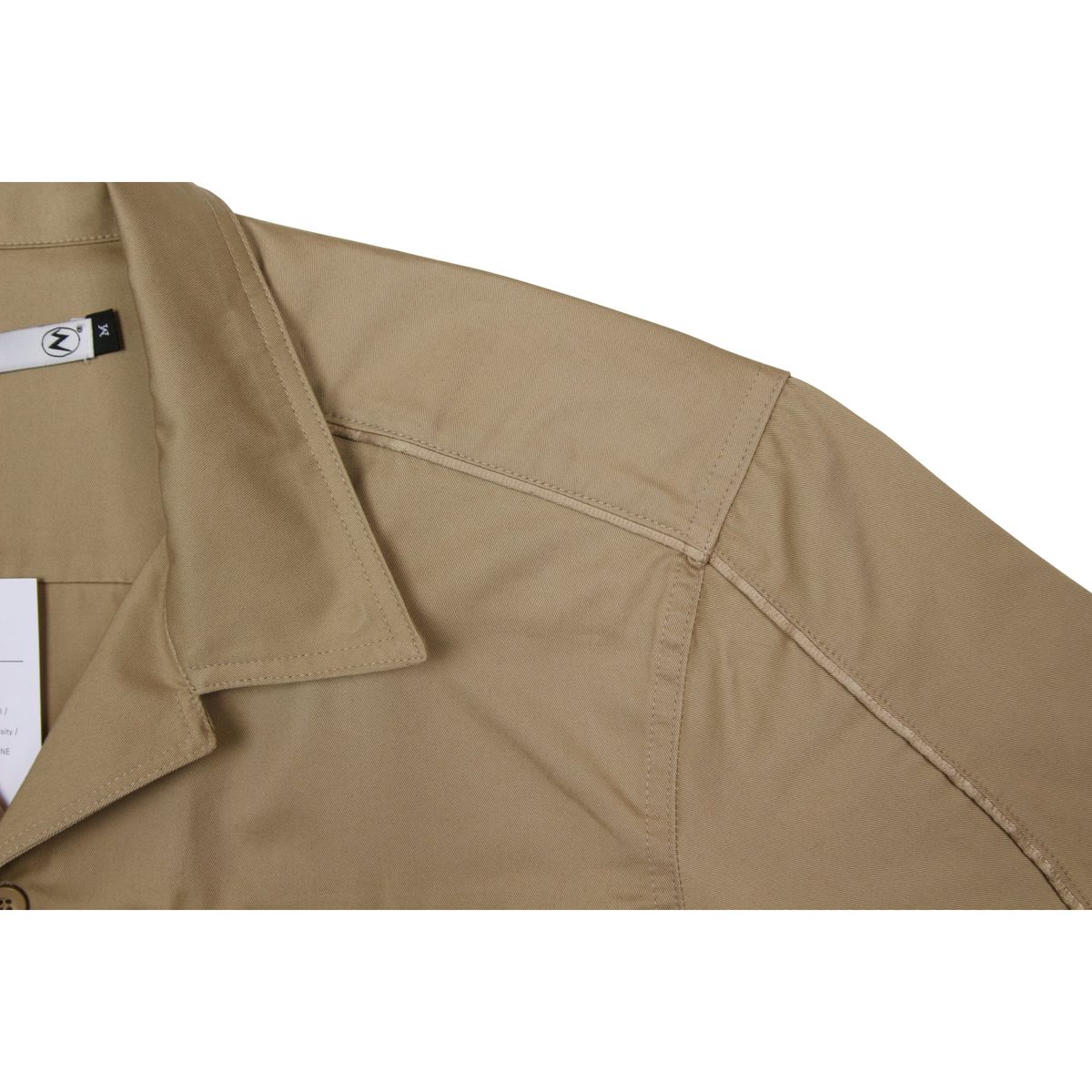 쿤타치(KUNTACH) Line GABARDINE Half Shirts[camel brown]