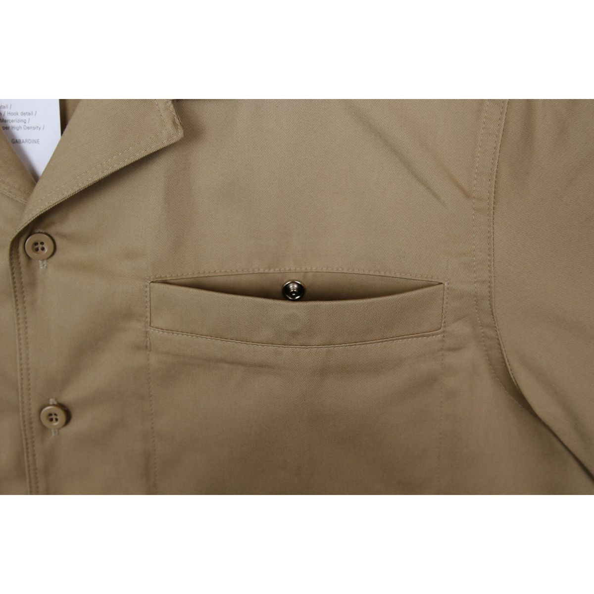 쿤타치(KUNTACH) Line GABARDINE Half Shirts[camel brown]