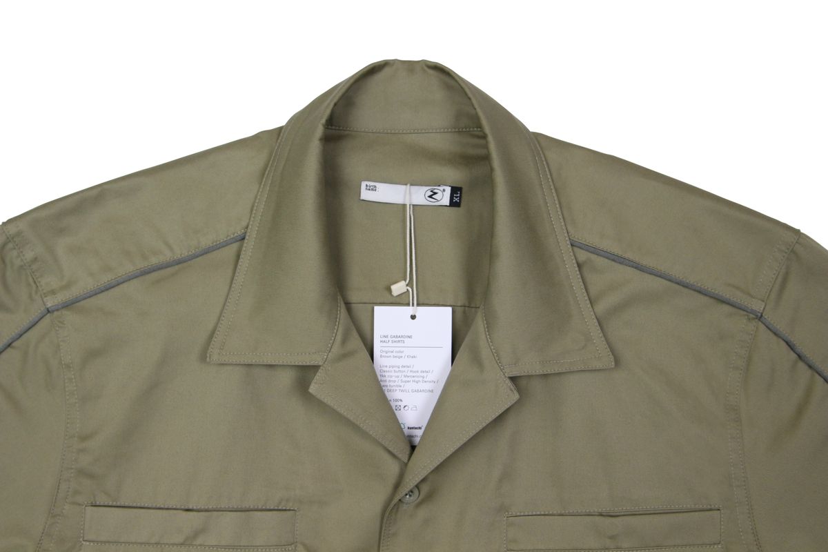 쿤타치(KUNTACH) Line GABARDINE Half Shirts[olive green]