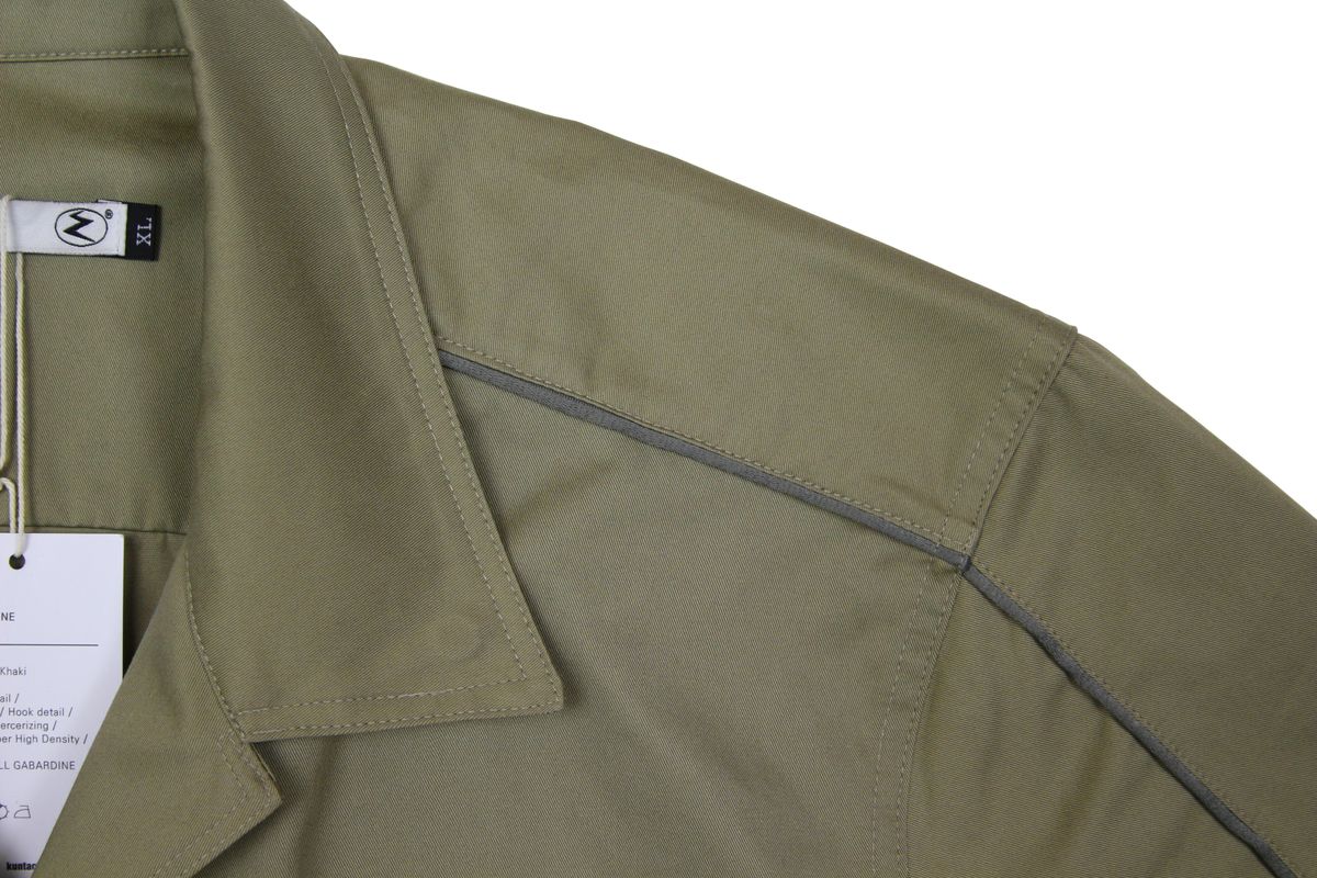쿤타치(KUNTACH) Line GABARDINE Half Shirts[olive green]