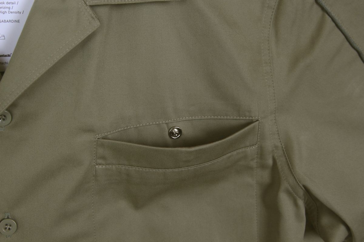 쿤타치(KUNTACH) Line GABARDINE Half Shirts[olive green]