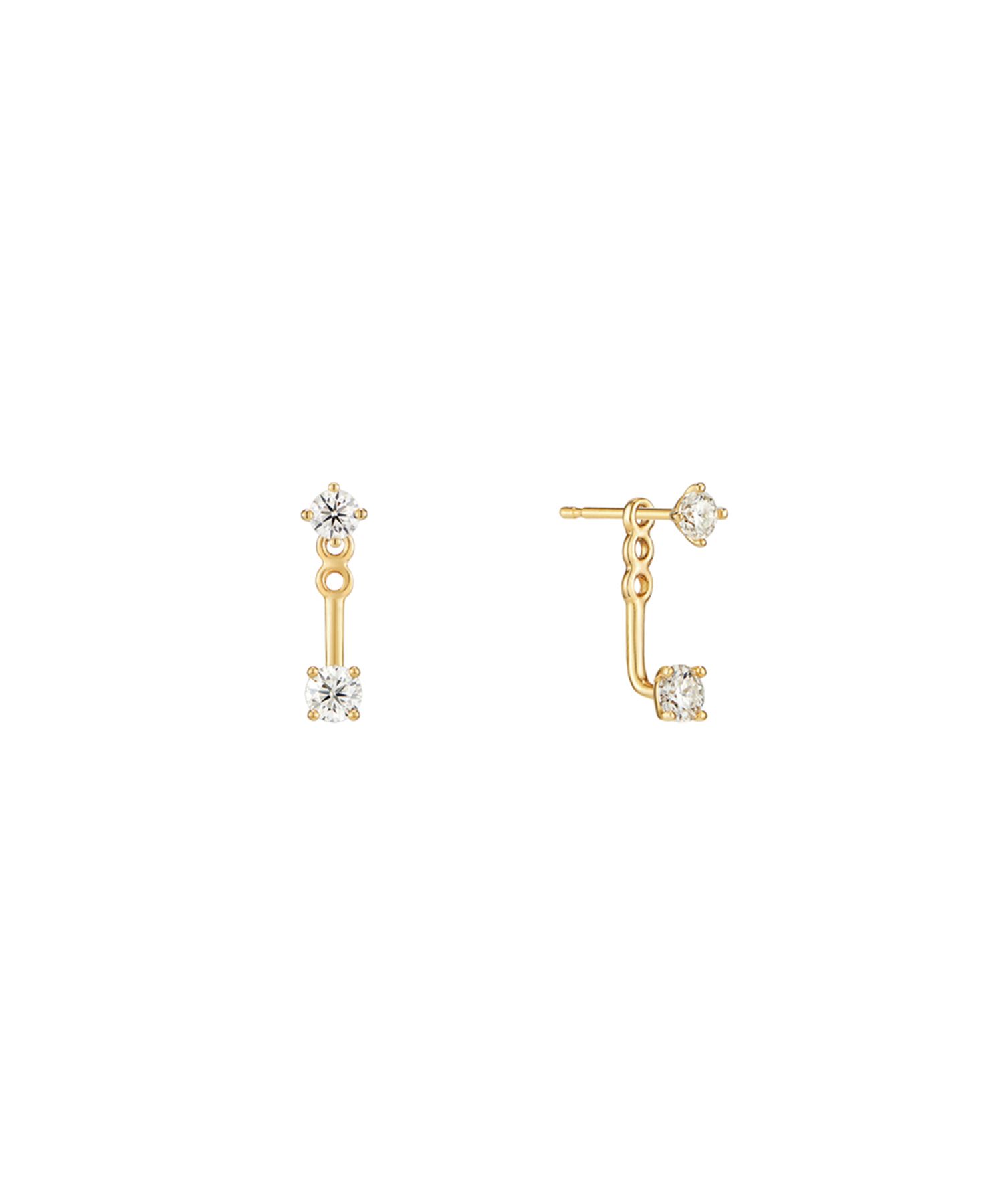 ●TATIANA● Silver 925 Moissanite Ear Jacket Earrings DE0004 MUSINSA | TATIANA [Silver 925] Moissanite ear jacket