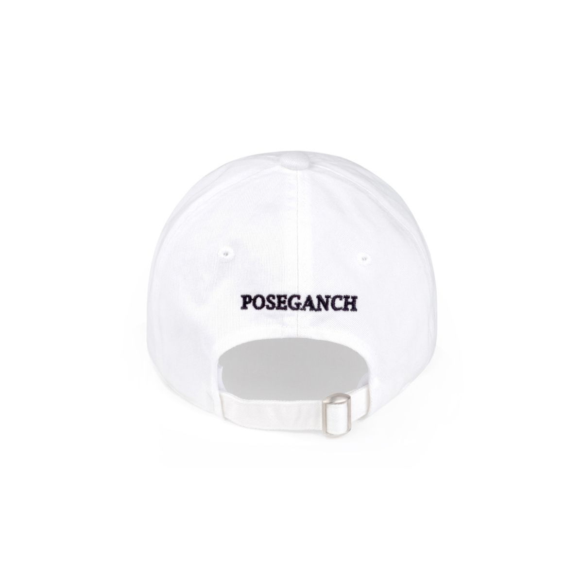 포즈간츠(POSEGANCH) 시그니처 로고 볼 캡 화이트