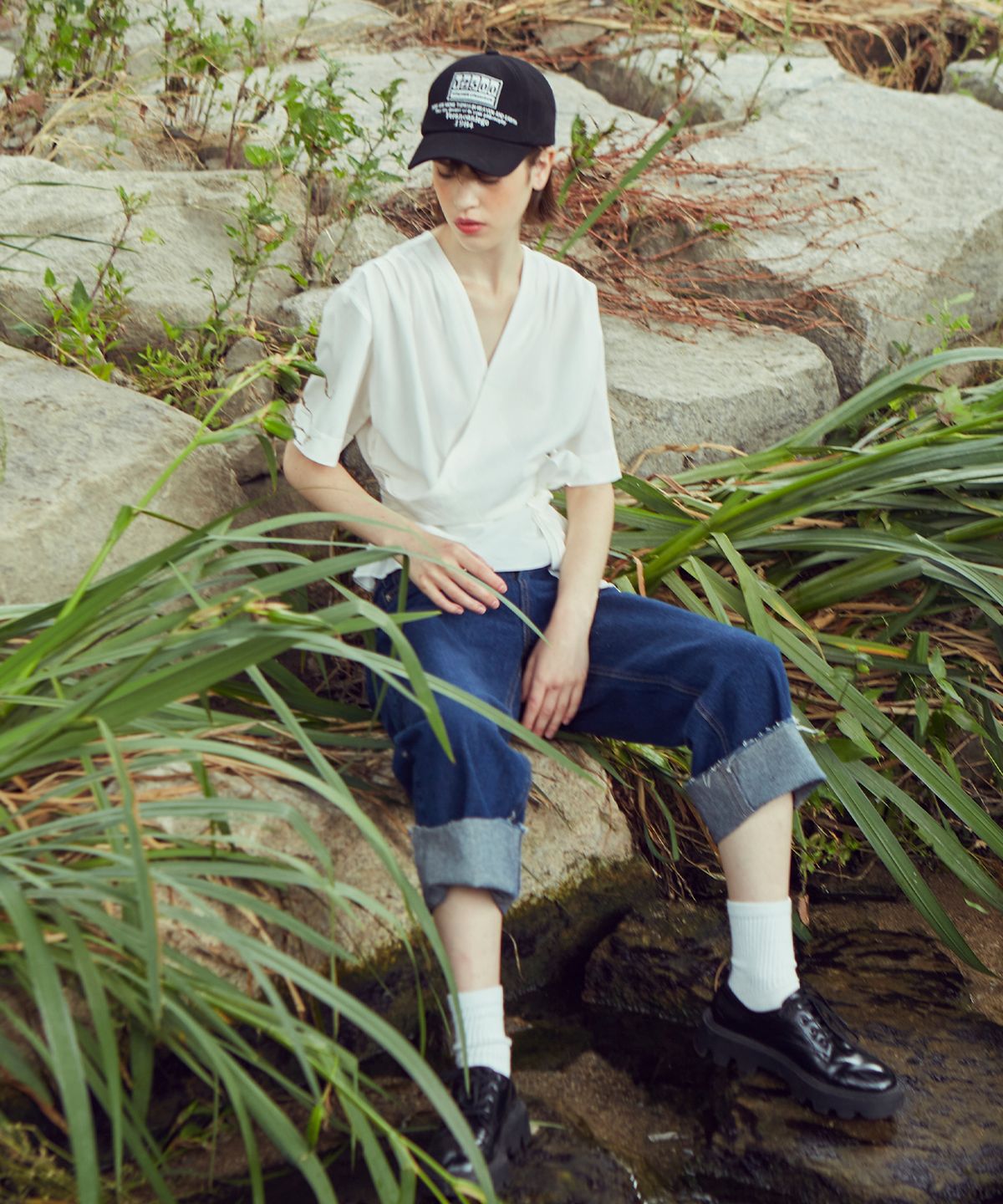 바이탈싸인(VITALSIGN) [LINE] Wrap Strap Blouse