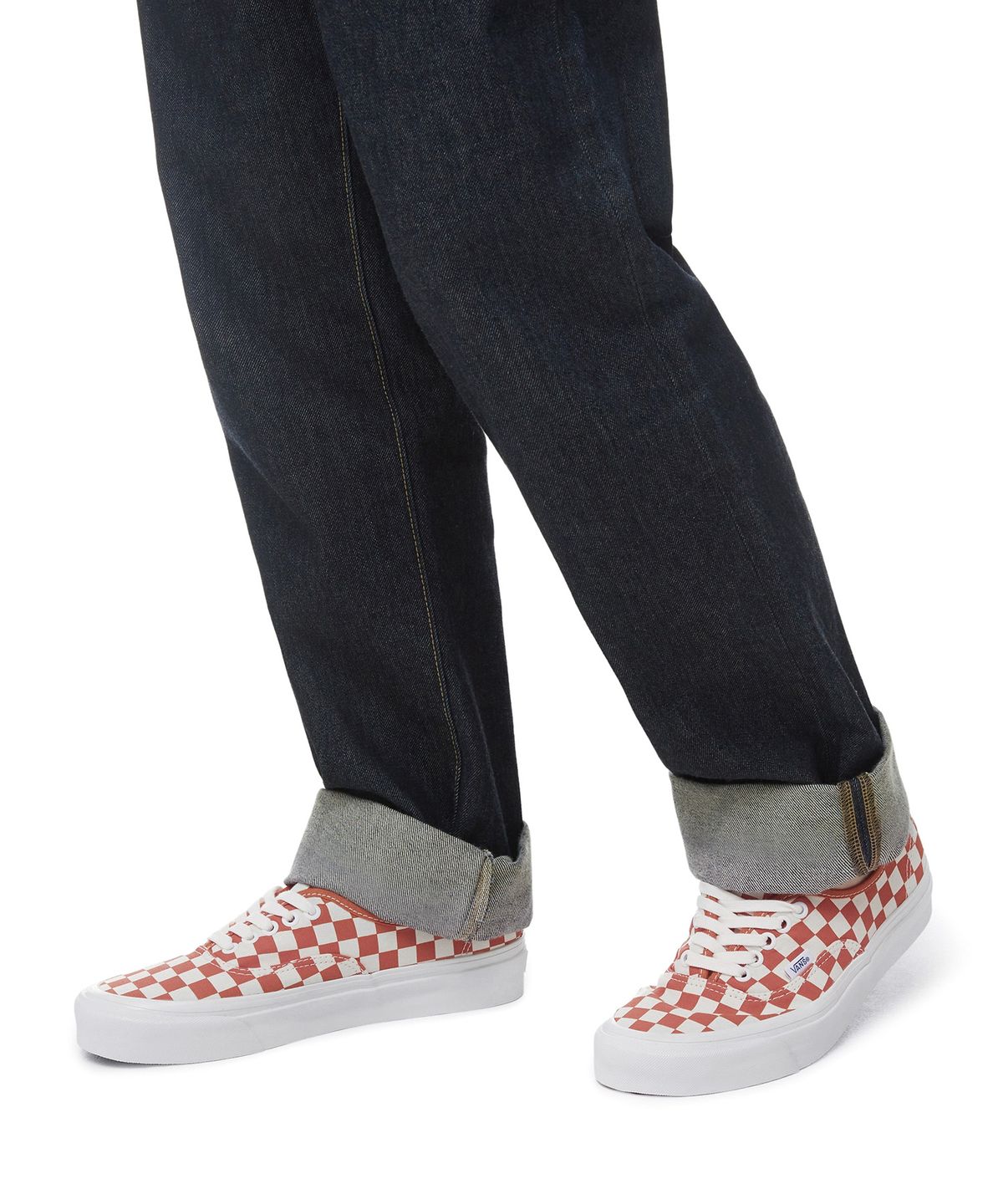 반스(VANS) 어센틱 44 DX - (애너하임 팩토리) 체커보드 번트 오렌지 / VN0A5KX4BTO1