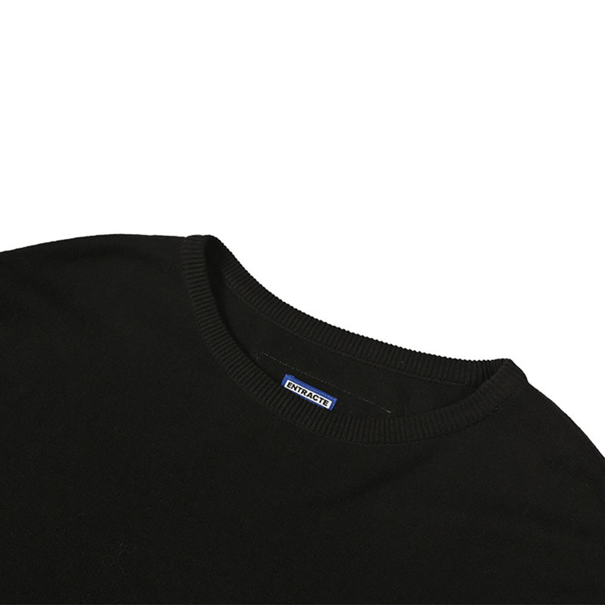 안트렉트(ENTRACTE) Long Sleeve Cotton Knit BLACK