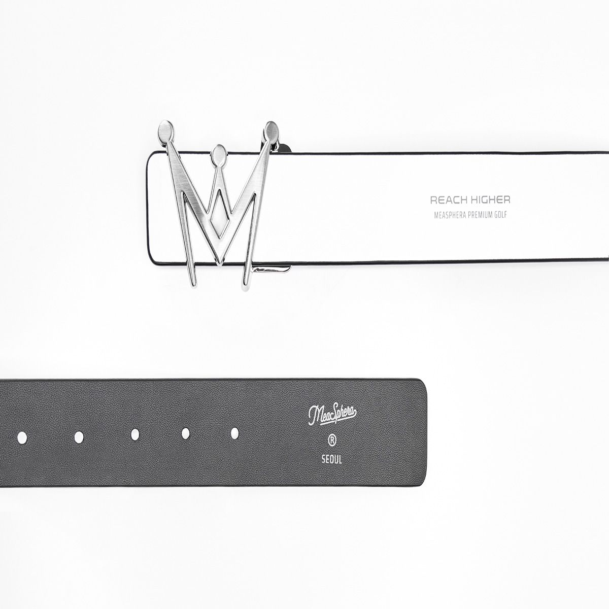 미스페라(MEASPHERA) CROWN REVERSIBLE BELT SILVER