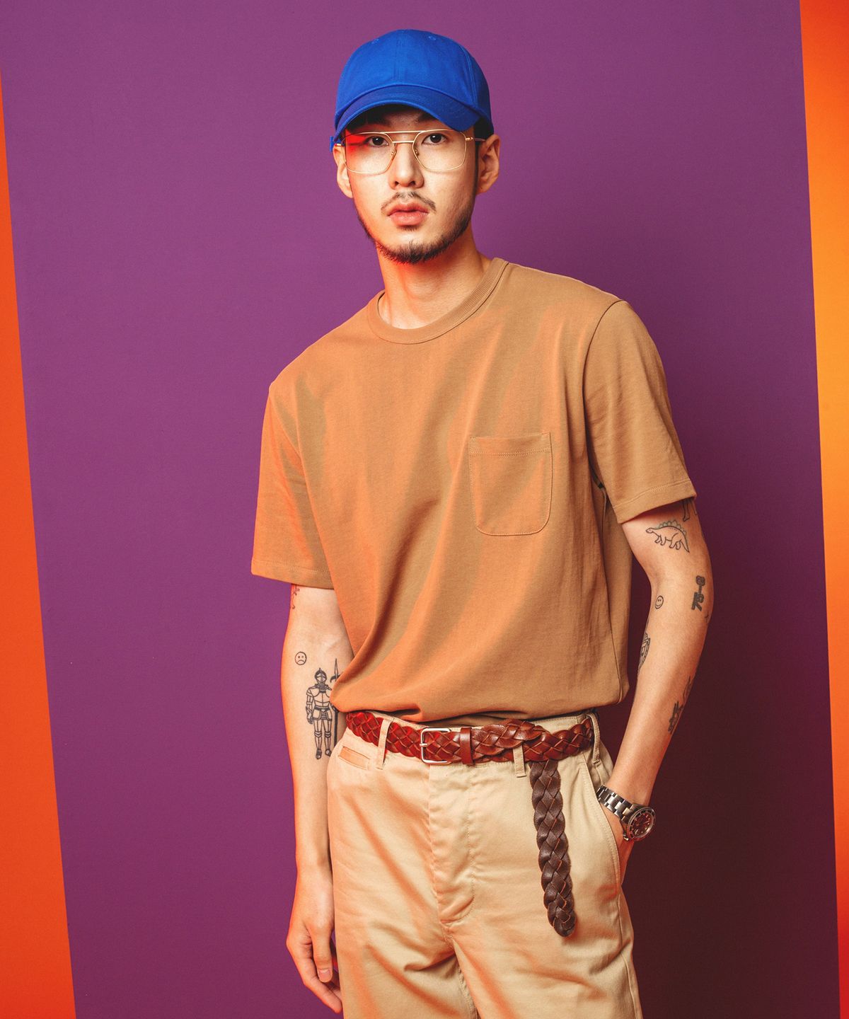 올드비(OLDBE) GEN 코튼 30S 2PLY 크루넥 티셔츠 코카 모카