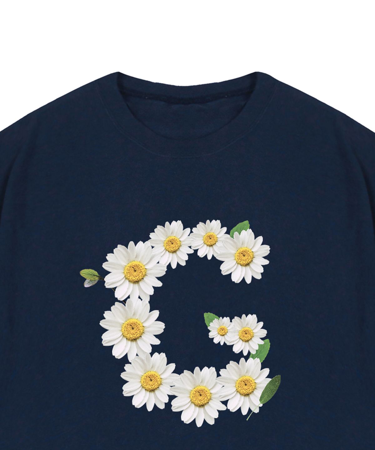 그레이버(GRAVER) [UNISEX]빅 G플라워 스마일 반팔티_네이비