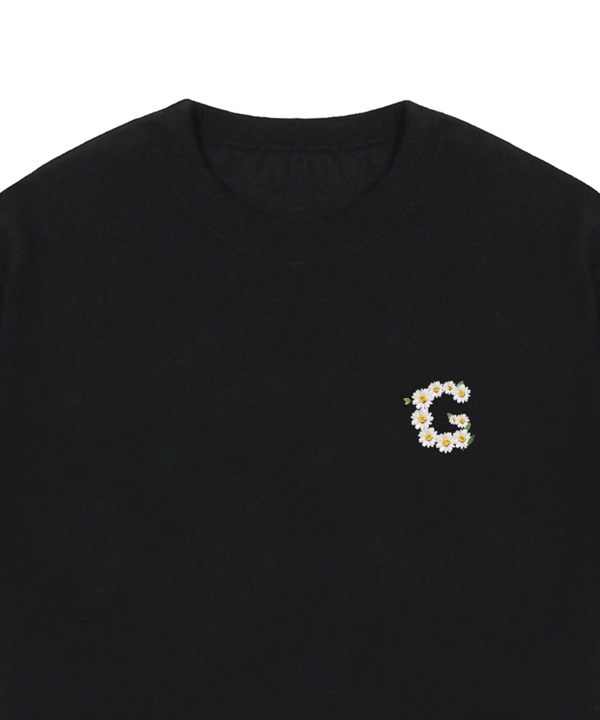 그레이버(GRAVER) [UNISEX]스몰 G플라워 스마일 반팔티_블랙
