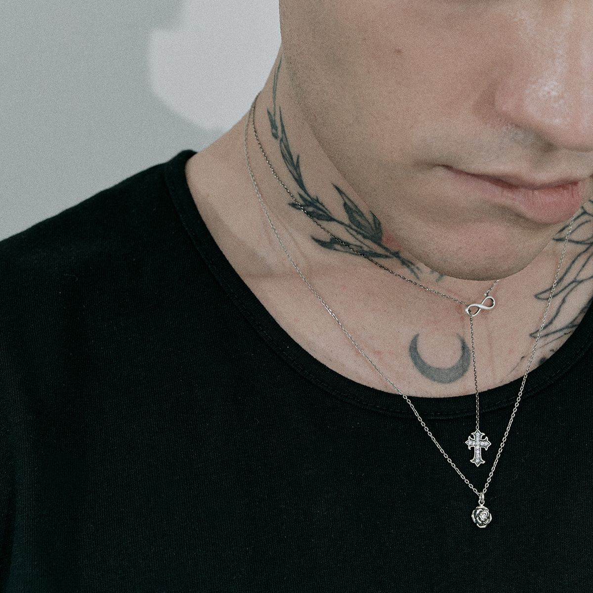 실버태그(SILVERTAG) VOL 2 U-SINS2 925 실버 장미 목걸이
