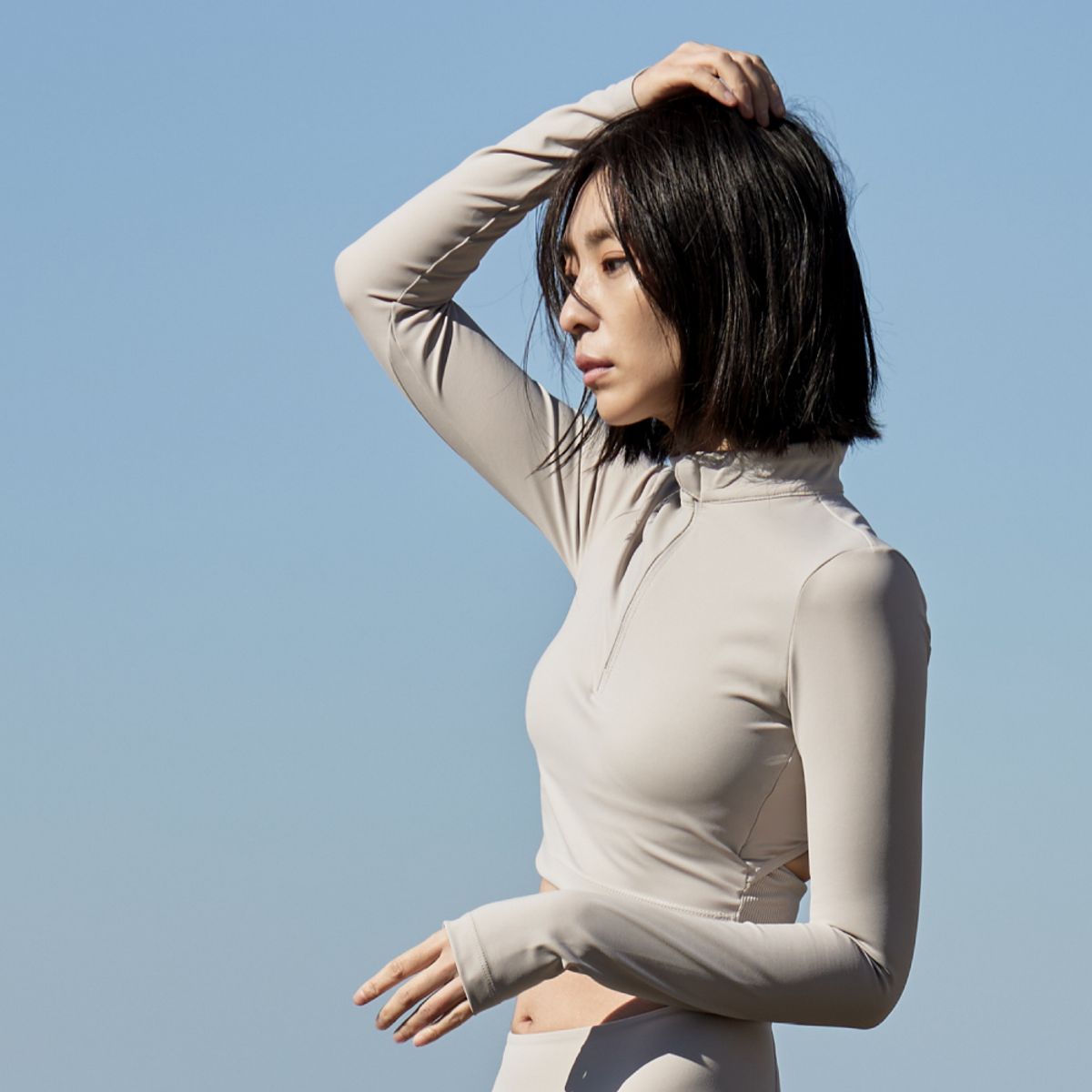 카날웨어(KANAL WEAR) 뉴트럴 하프집업 롱슬리브 토프