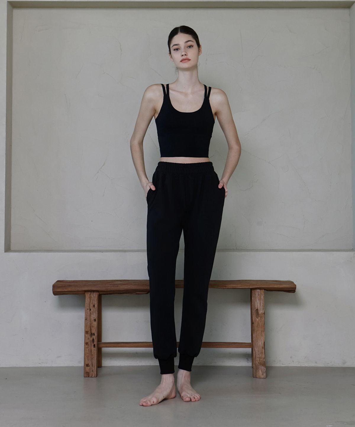 데비웨어(DEVIWEAR) 컴포터블 조거 팬츠 DEVI-B0055-블랙